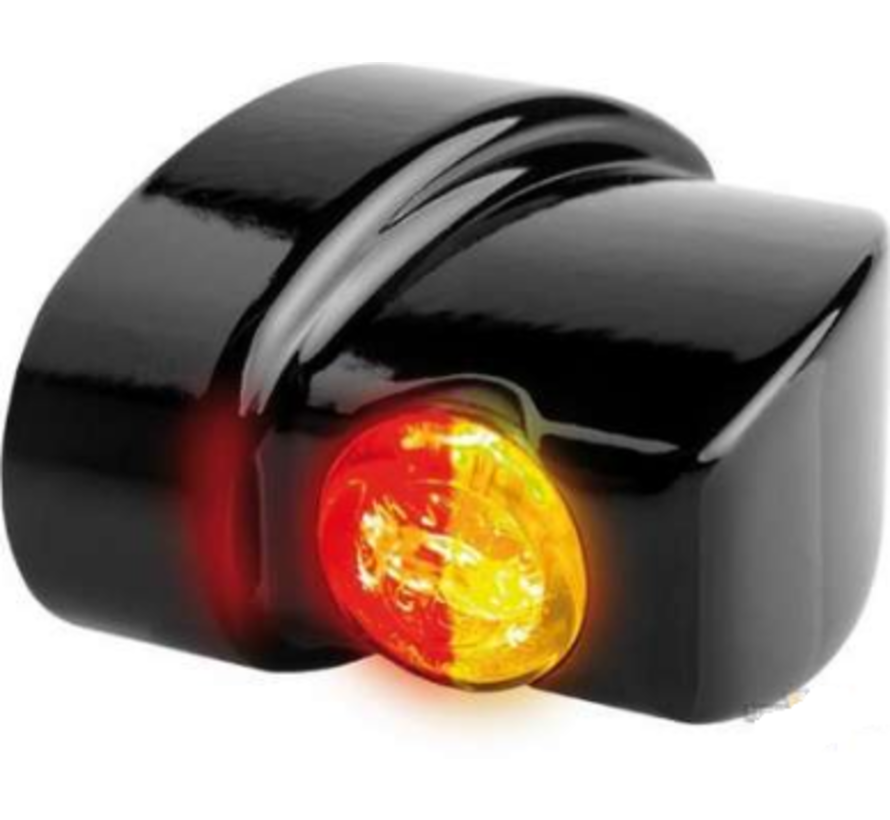 Winglet 3in1 LED Clignotants / Feu arrière / Frein Noir ou Chrome Fumée LED Convient:> 93-20 Sportster 93-17 Dyna 93-20 Softail