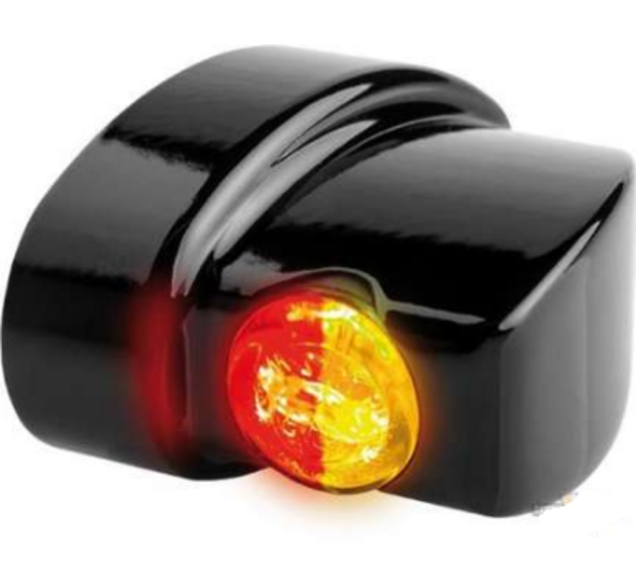 Winglet 3in1 LED Turn Signals/Taillight/Brake Black or Chrome Smoke LED Fits: > 93-20 Sportster 93-17 Dyna 93-20 Softail