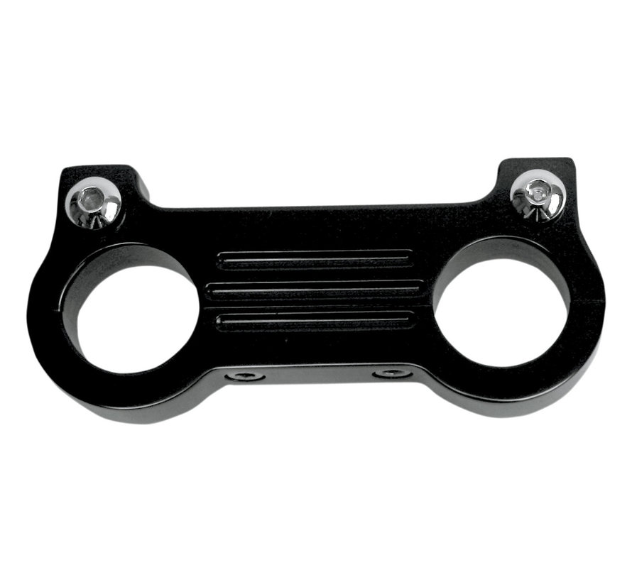 Gauge Mount Kit black or chrome Fits: > 1 25 ich handlebar risers