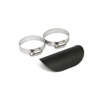 MCS Universal smooth heat shield 4" long chrome or black Fits: > 1-3/4" exhaust pipes