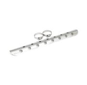 TC-Choppers Universal Bullet Hole heat shield 18" long chrome or black Fits: > 1-3/4" exhaust pipes