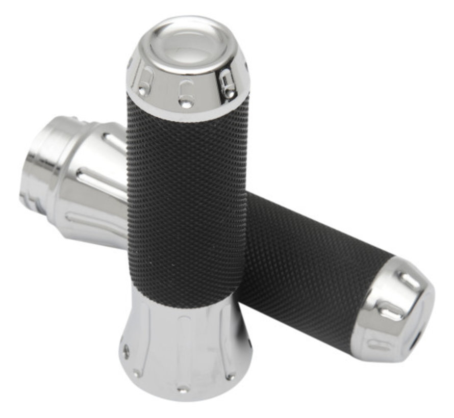 Custom Cobra Grips Custom Cobra Grips black chrome or contrast cut Fits: > 74-20 H-D with single or dual throttle cables