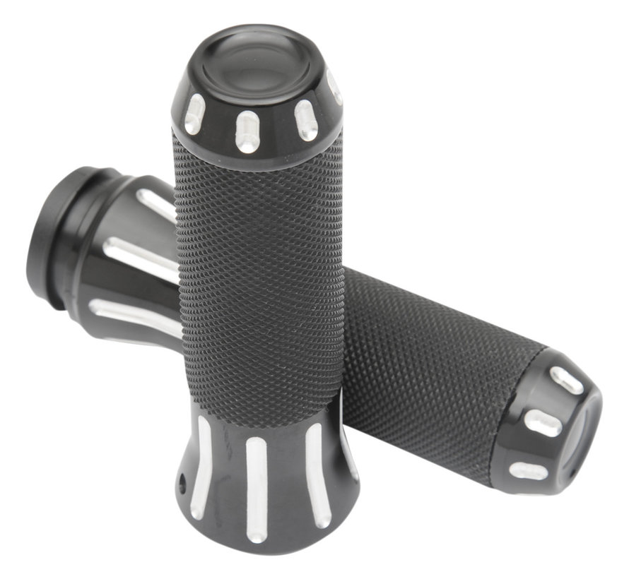 Cobra Grips noir chrome ou coupe contrastée Pour : > 08-21 HD avec e-throttle