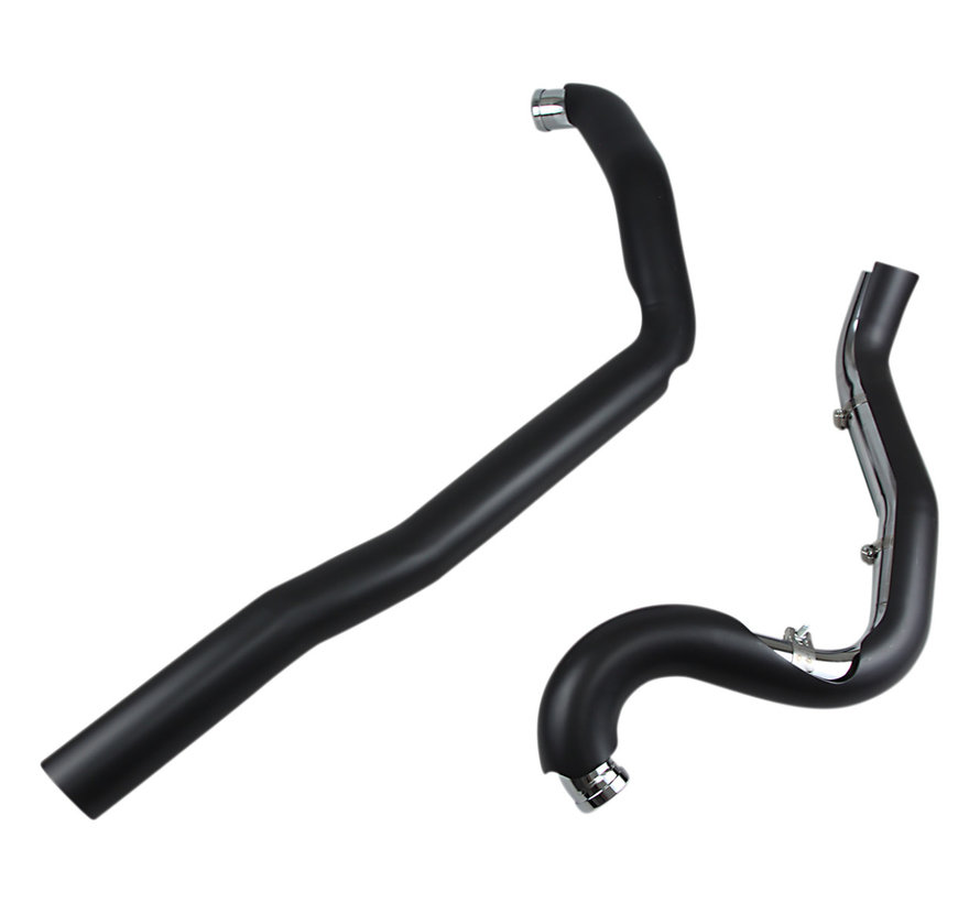 Exhaust True Dual header Pipes Black or Chrome Fits: > 07‐08 FLHT/​FLTR/​FLHR/​FLHX models