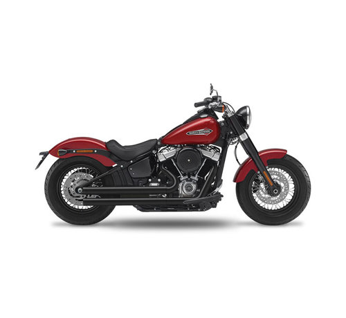 Kesstech Drags 2-2 Auspuff schwarz gerade kurze Endkappen Passend für:> 107 "M8 Softail Modelle