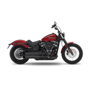 Kesstech Escape Fusion Long 2-2 negro, tapa de extremo de barra oblicua grande Se adapta a:> modelos Softail M8 de 107 "