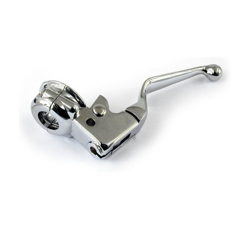 MCS clutch lever chrome or black assembly Fits: > 96-06 Softail Dyna; 96-07 FLT; 96-03XL Sportster