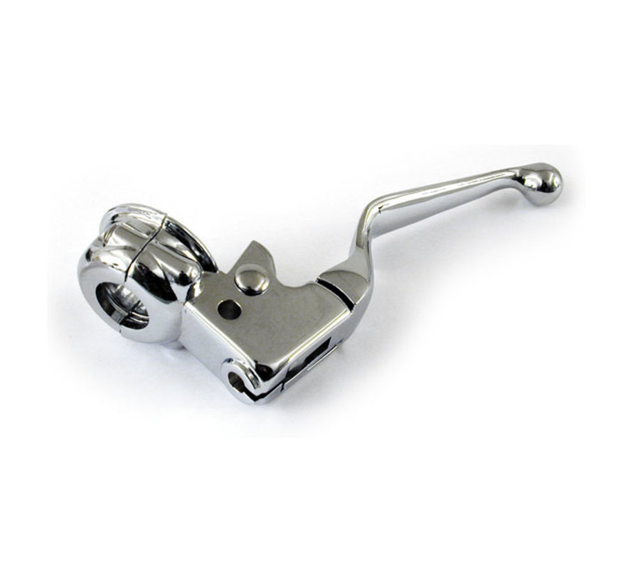 clutch lever chrome or black assembly Fits: > 96-06 Softail Dyna; 96-07 FLT; 96-03XL Sportster