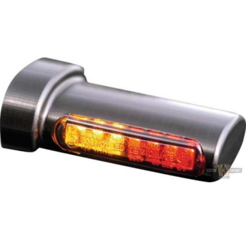 HeinzBikes 3in1 LED Blinker / Rücklicht / Bremse Schwarz oder Chrom Rauch LED Passend für:> 93-20 Sportster, 93-17 Dyna, 93-20 Softail