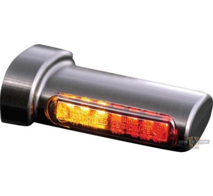 3in1 LED Richtingaanwijzers / Achterlicht / Rem Zwart of Chroom Smoke LED Past op:> 93-20 Sportster 93-17 Dyna 93-20 Softail