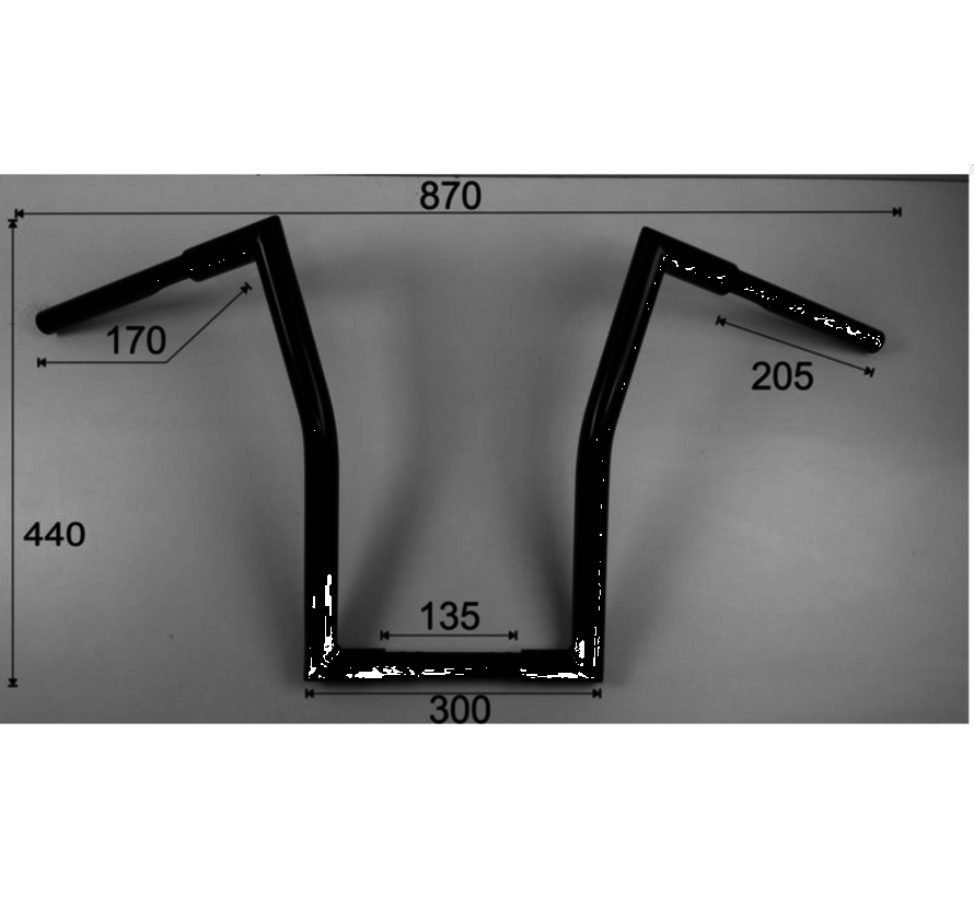 Fat Square high Ape Hanger 17 inch Taco Motos Amsterdam