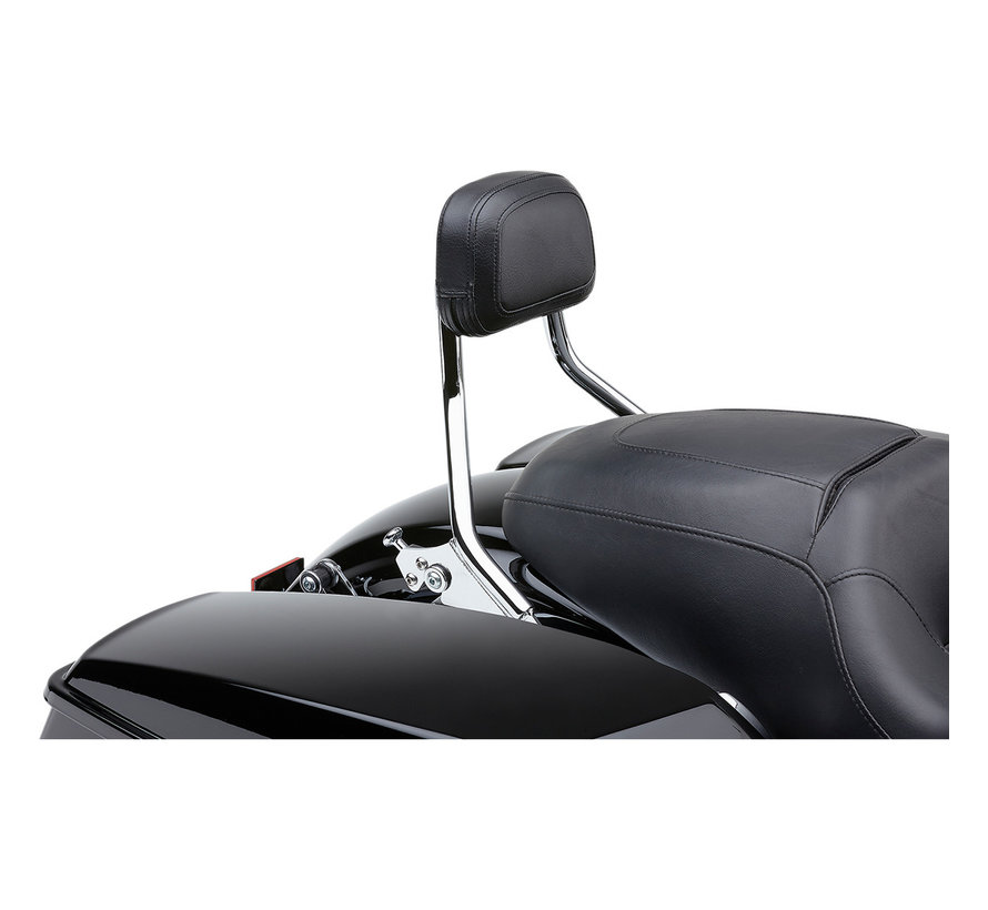 Detachable Backrest black or chrome Fits : > 09‑21 FLHR/FLT/FLHT/FLTR/FLHX Models