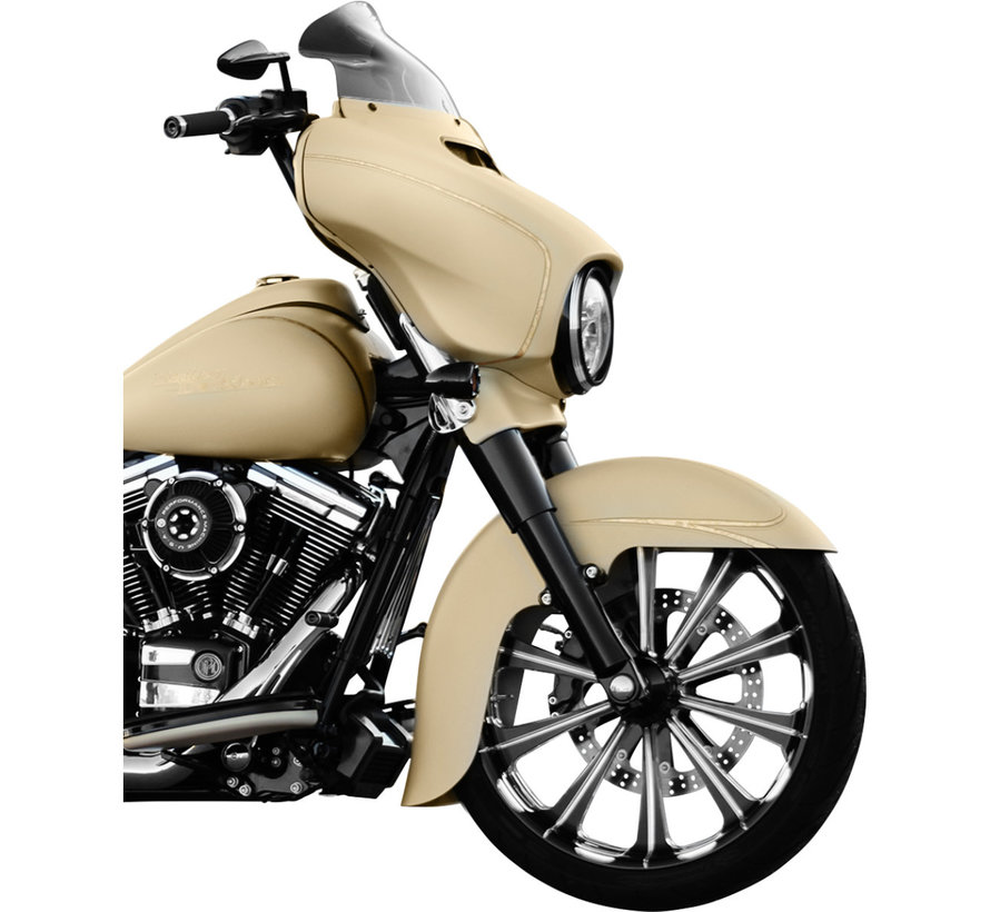 Flare Bagger Windshield 8 5 inch TÜV - black Fits: > 96‐13 FLHT FLHTC FLHX and H‐D FL TRIKE Models