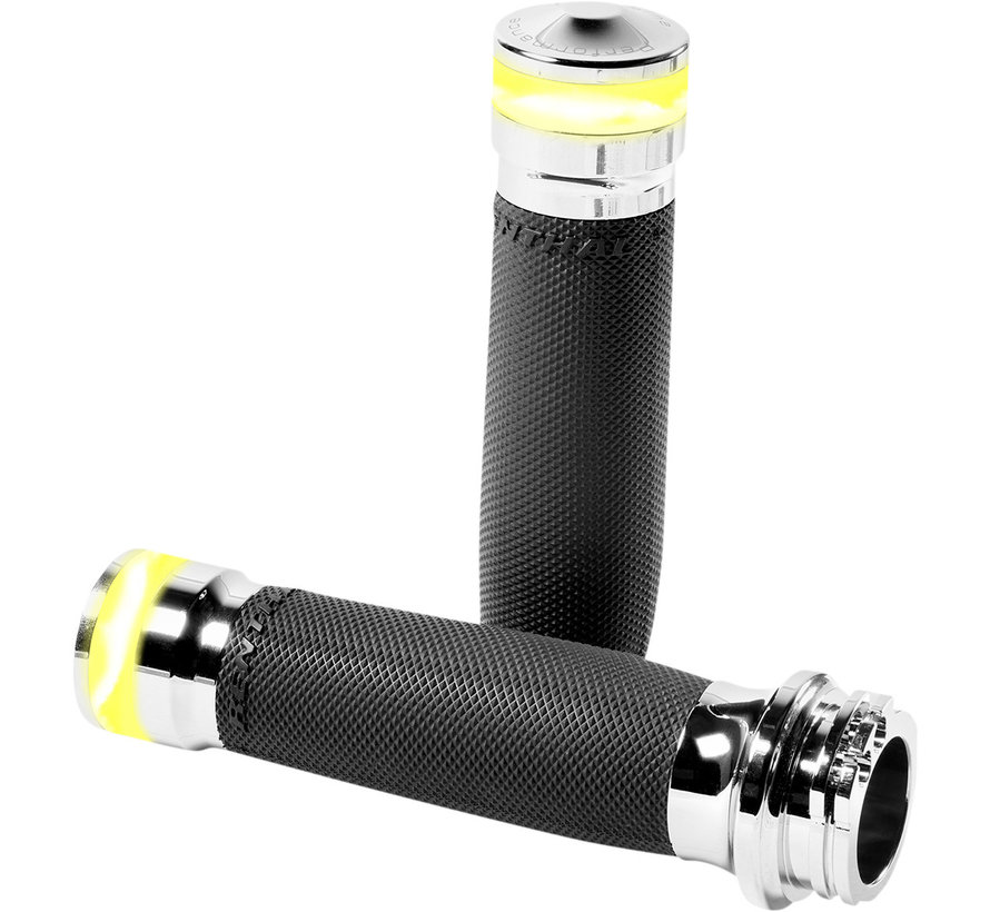 Contour Vision LED-Blinkergriffe Schwarz oder Chrom Passend für: > 74-21 HD mit Einzel- oder Doppelgaszügen