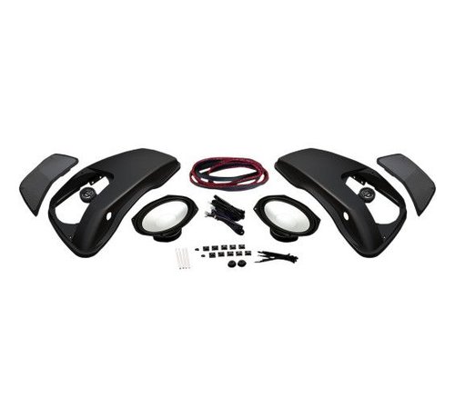 Hogtunes Tapa de alforja de audio y kit de bocinas XL Compatible con: > Touring de 2014 en adelante