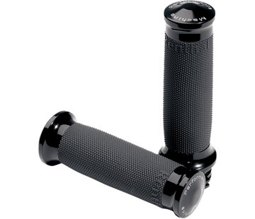 Performance Machine Renthal wrapped Grips black or chrome Fits: > 74-21 H-D with single or dual throttle cables