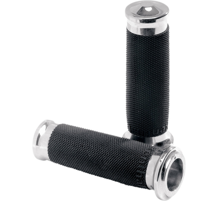 Renthal wrapped Grips black or chrome Fits: > 74-21 H-D with single or dual throttle cables