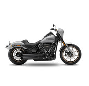 Kesstech Échappement Fusion Long 2-2 noir, embout large slash Pour : > 114" M8 Softail modèles : 2021 Lowrider ; 2021 Street Bob