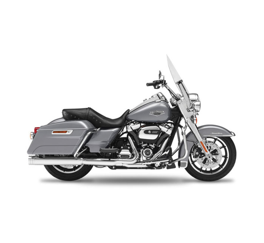 FL-dubbele slip-ons zwart of chroom billet ronde eindkap Past op: > 117" CVO Touring-modellen