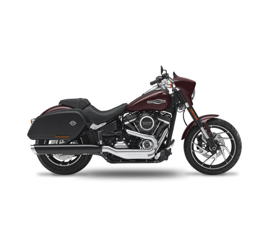 Solo X 2-1 slip-ons chrome solo X end caps Fits: > 107" M8 Softail models: 18-20 Sport Glide