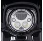 headlight bezel black or chrome with clear running lights Fits: > 2014 to present FLHT Electra Glide FLHX Street Glide and FLHTCUTG Tri-Glide