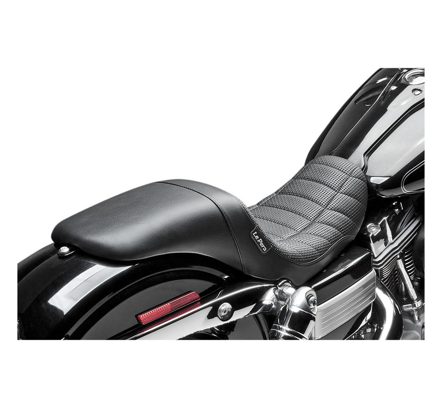 Asiento Daytona Sport Flat Track Stitch 2-up Smooth Se adapta a:> 06-17 Dyna