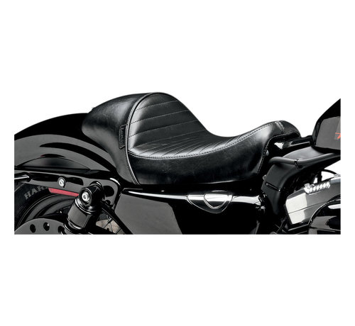 Le Pera Asiento individual Stubs Cafe Negro plisado Para:> 2004-2022 XL Sportster