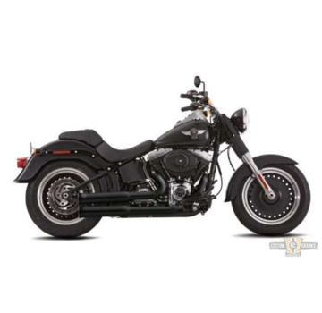 Falcon Double Groove Exhaust Systems Black or Polished 2 in 2 Fits: > 07-17 Softail