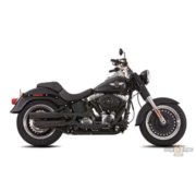 Falcon Silenciador deslizante de doble ranura negro o pulido para:> Softail 2018-up