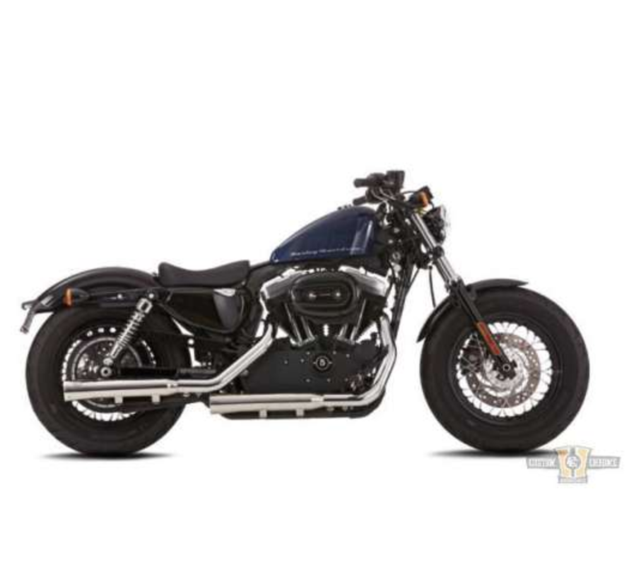 Double Groove Slip-On Muffler Black or Polished Fits: > 17-20 Sportster