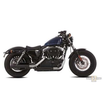 Falcon Silenciador deslizante de doble ranura negro o pulido para:> 17-20 Sportster