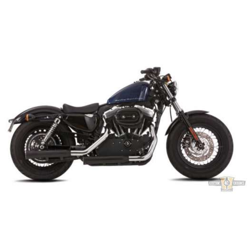 Falcon Double Groove Slip-On Muffler Black or Polished Fits: > 06-13 Sportster