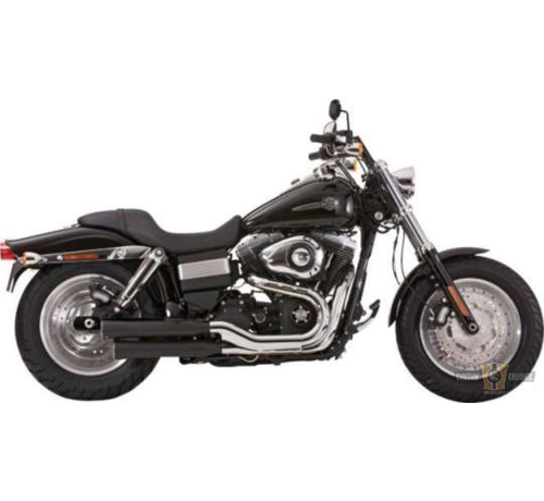 Falcon Silenciador deslizante de doble ranura negro o pulido para:> 07-17 Softail - Copia - Copy