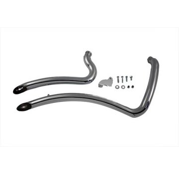 TC-Choppers Auspuff Drag Pipe Set Curve Passend für: > Softail FLST/FXST 86-06