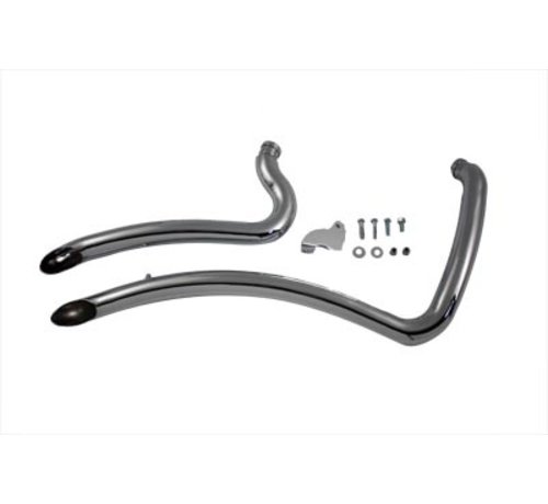 TC-Choppers Auspuff Drag Pipe Set Curve Passend für: > Softail FLST/FXST 86-06