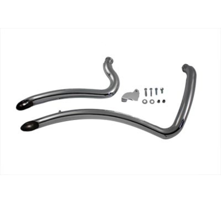 Auspuff Drag Pipe Set Curve Passend für: > Softail FLST/FXST 86-06