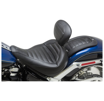 Mustang seat solo with backrest Fits:> Softail Fat Boy 18-22 FLFB/​FLFBS