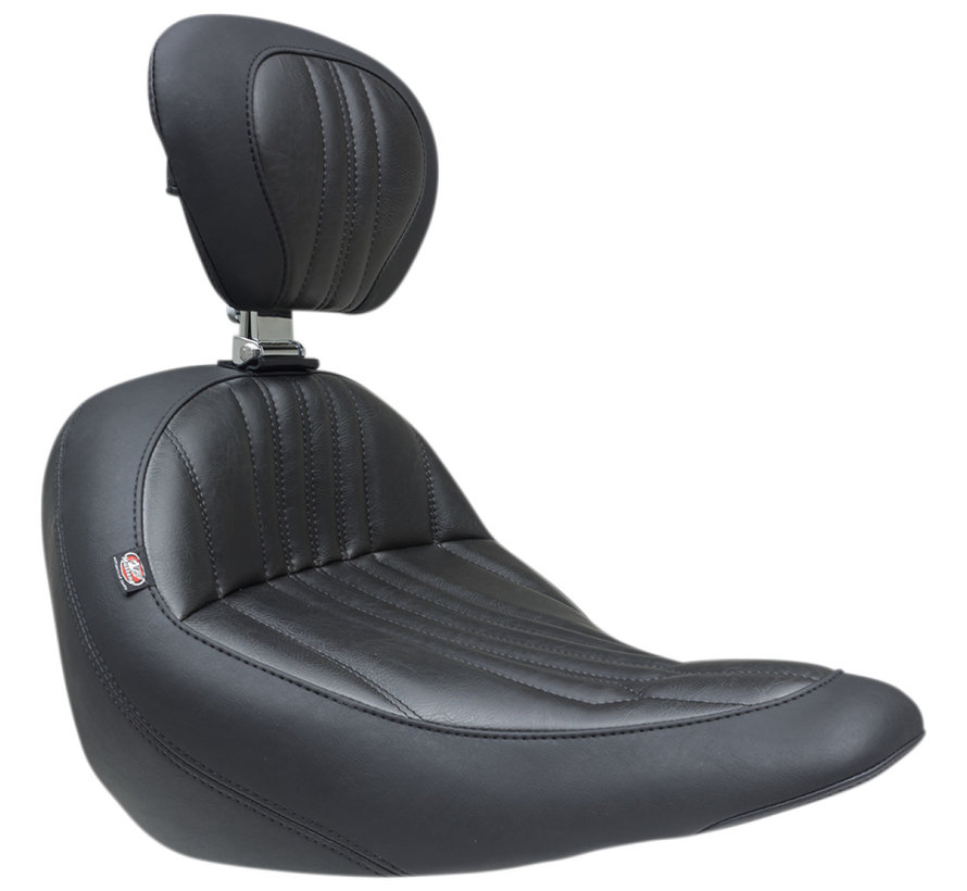 seat solo trapezoid with backrest Fits:> Softail 18-21 FLSB/FXLR Sport Glide