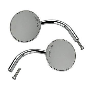 Biltwell utility round mirrors chrome or black ECE appr.- Chrome