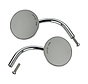 utility round mirrors chrome or black ECE appr - Chrome