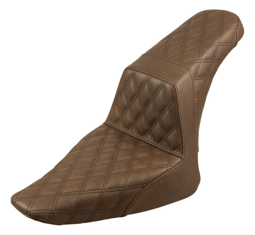 seat Step-Up Full LS brown Fits:> Softail 12-17 FLS 11-13 FXS Slim /Blackline