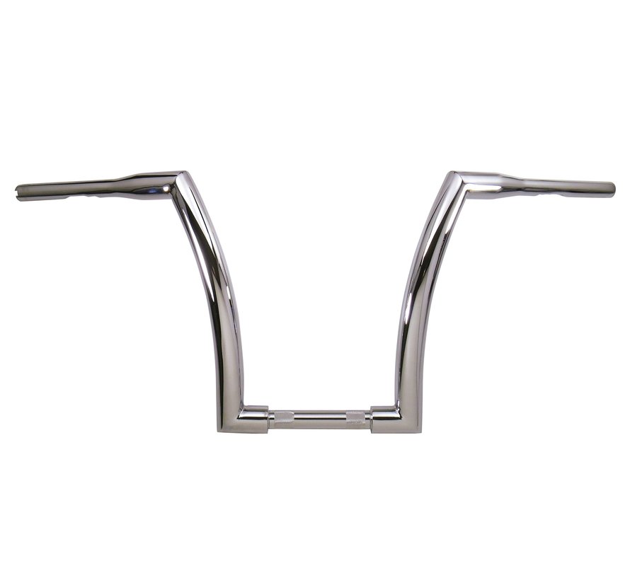 Handlebar 12" Rise and 1 5" outside diameter - Chrome or black Fits: > 1" riser clamp