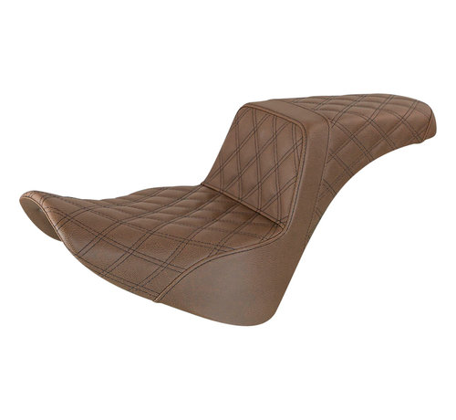 Saddlemen  seat Step-Up Full LS brown Fits:> Softail 18-22