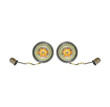 Cust. Dyn. Amber/White Dynamic Ringz™ turnsignals front