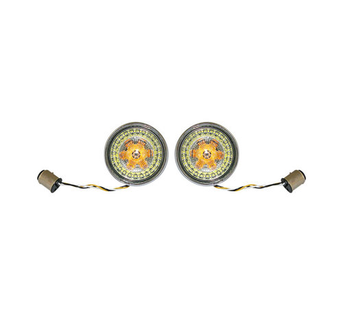 Cust. Dyn. Amber/White Dynamic Ringz™ turnsignals front