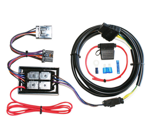 Khrome works Anhänger-4-Draht-Anschlusssatz passend für: > 97-13 FLT/ FLHT/ FLHR 06-09 FLHX 07-09 FLTR 01 FLTRU 00-17 FLSTC mit 8-poligen Rücklichtsteckern