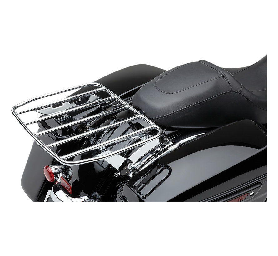 Big Ass® Detachable Luggage Rack black or chrome Fits: > 97-08 FLH/​FLT