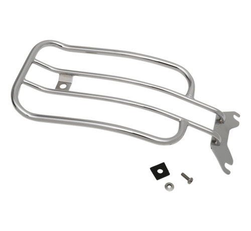 Motherwell Motherwell 7" Solo Luggage Rack black or chrome Fits: > Softail 18‑20 FLHC