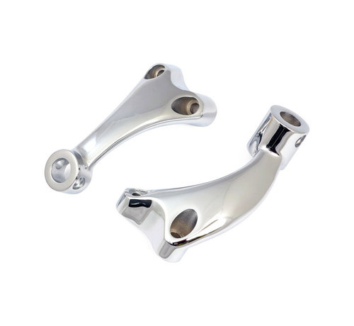 MCS   forward control footpeg support set Chrome Fits: > 04-21 XL with mid controls