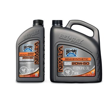 Bel-Ray Bel-Ray V-Twin  Semi-synthetic motor oil, 20W50. 4L or 1L